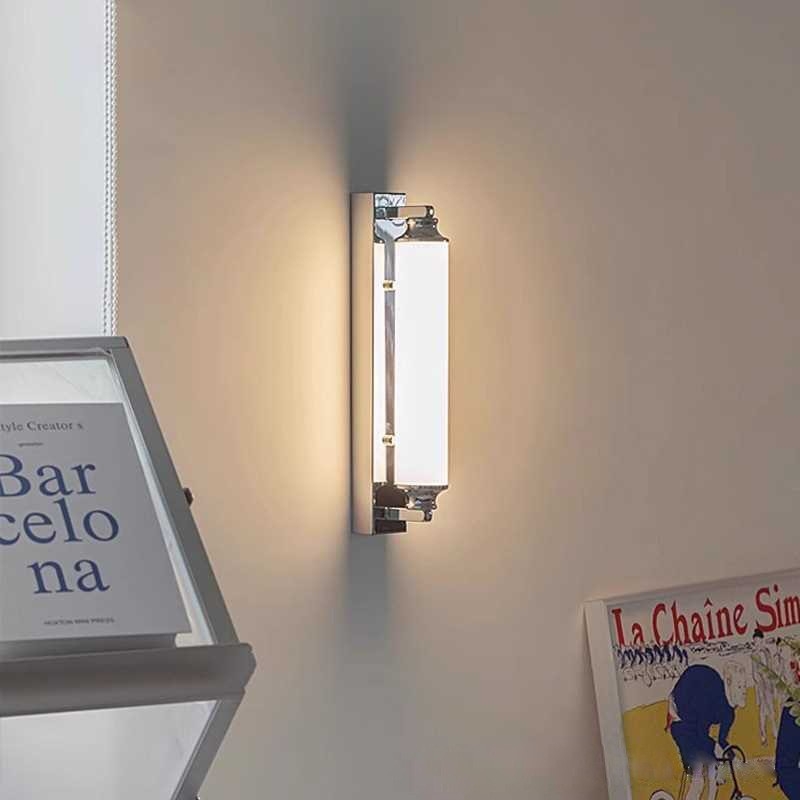 Λαμπτήρας τοίχου με βιομηχανικό στυλ, μακριά λωρίδα, για καφέ και εστιατόρια, με γυάλινο σκιάδιο