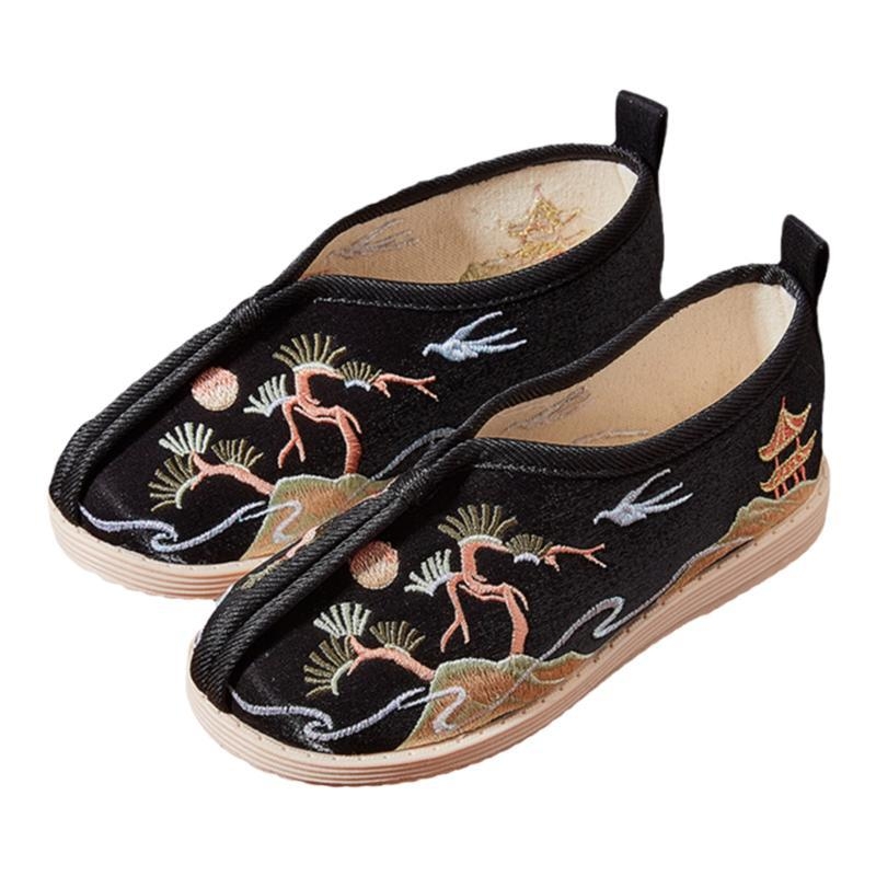 Pantofi din pânză Dengyun pentru băieți – toamnă, broderie jacquard, stil Beijing vechi, pantofi casual din pânză