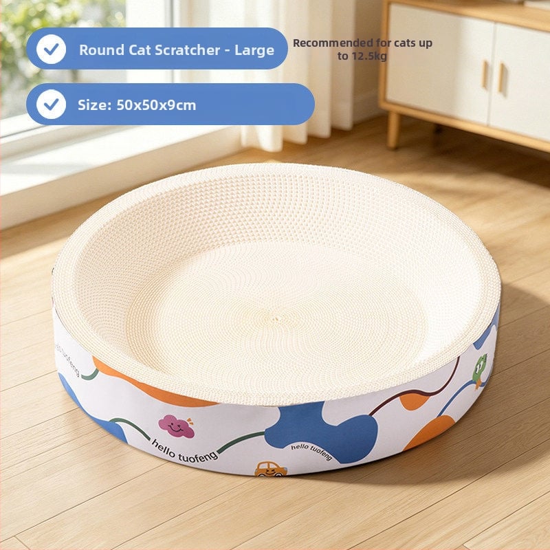 Крафт картон котешка драскачка дъска, Extra Large, дебела, издръжлива, без разпад на влакна, белокартон котешки аксесоари