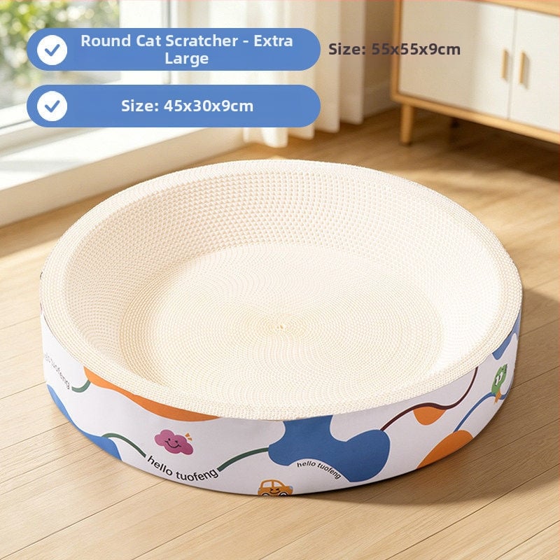 Крафт картон котешка драскачка дъска, Extra Large, дебела, издръжлива, без разпад на влакна, белокартон котешки аксесоари