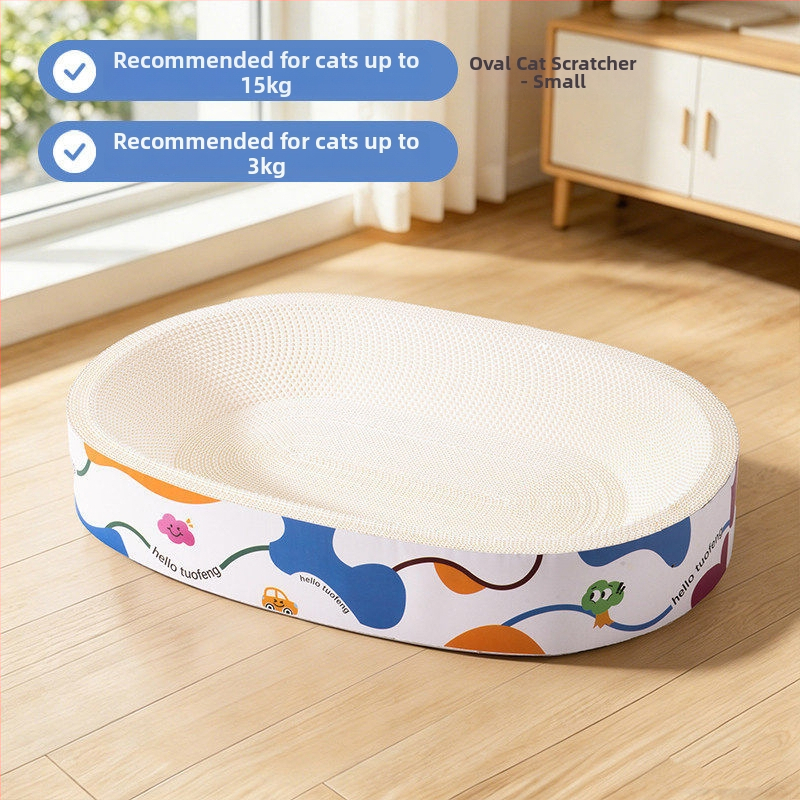 Крафт картон котешка драскачка дъска, Extra Large, дебела, издръжлива, без разпад на влакна, белокартон котешки аксесоари
