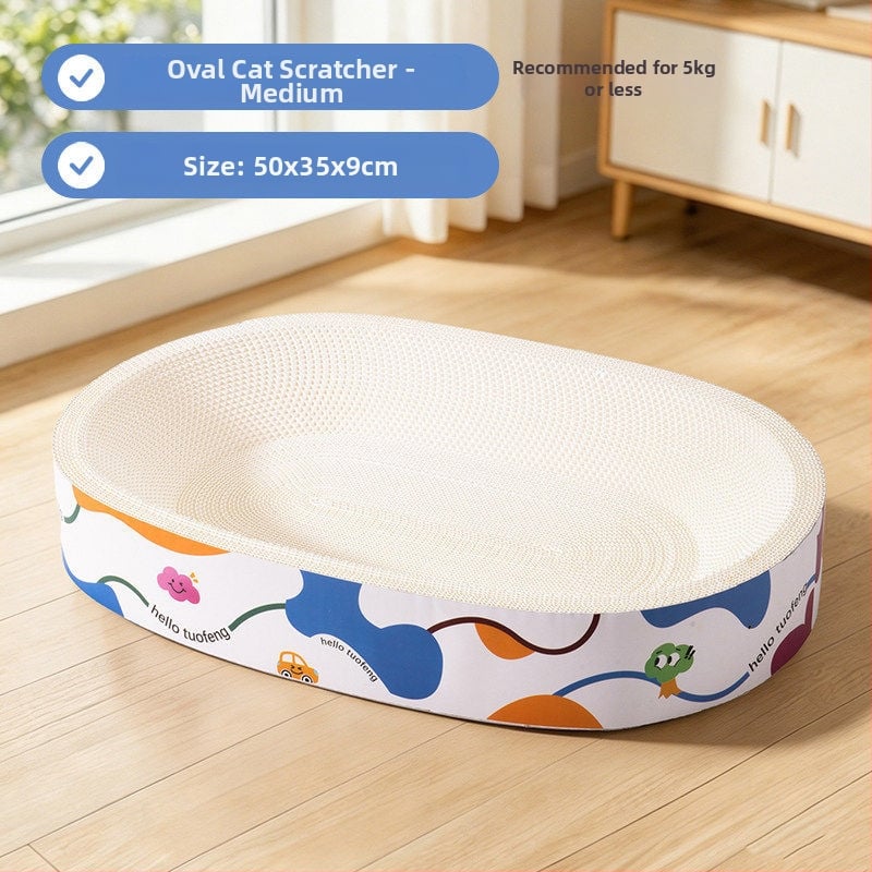 Крафт картон котешка драскачка дъска, Extra Large, дебела, издръжлива, без разпад на влакна, белокартон котешки аксесоари