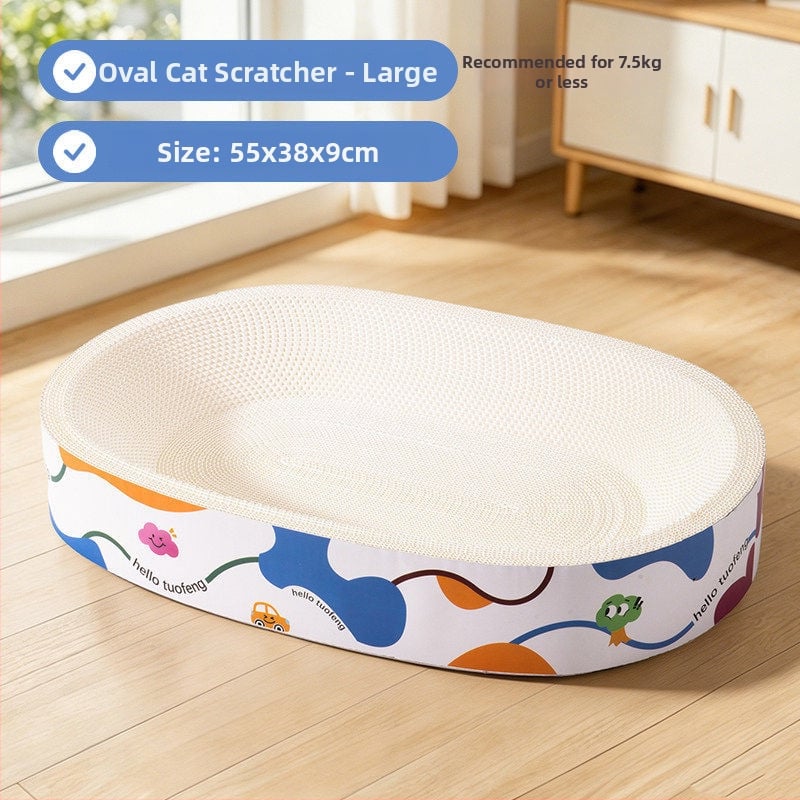 Крафт картон котешка драскачка дъска, Extra Large, дебела, издръжлива, без разпад на влакна, белокартон котешки аксесоари
