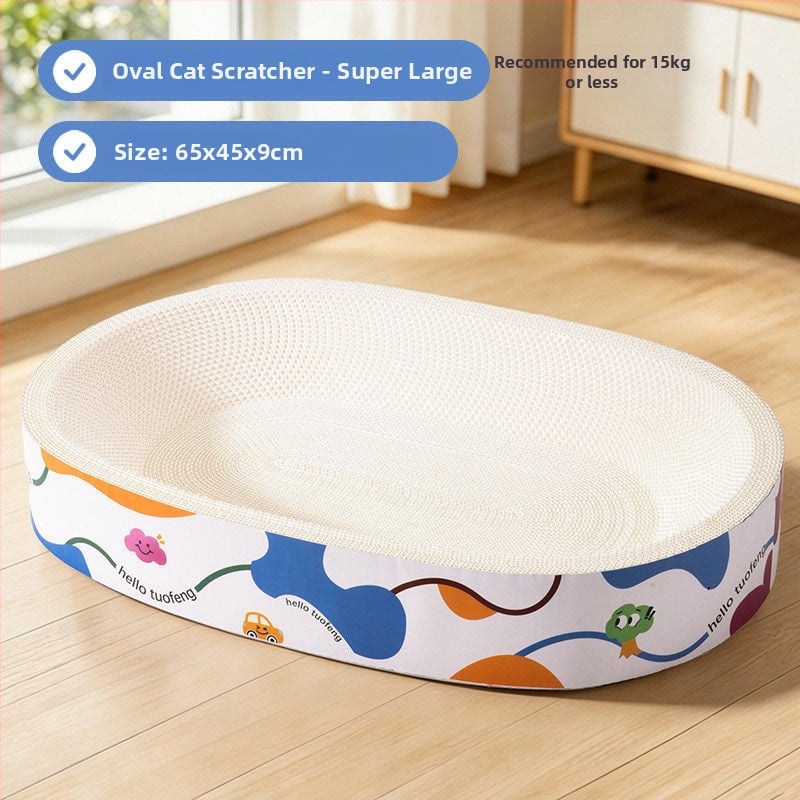 Крафт картон котешка драскачка дъска, Extra Large, дебела, издръжлива, без разпад на влакна, белокартон котешки аксесоари