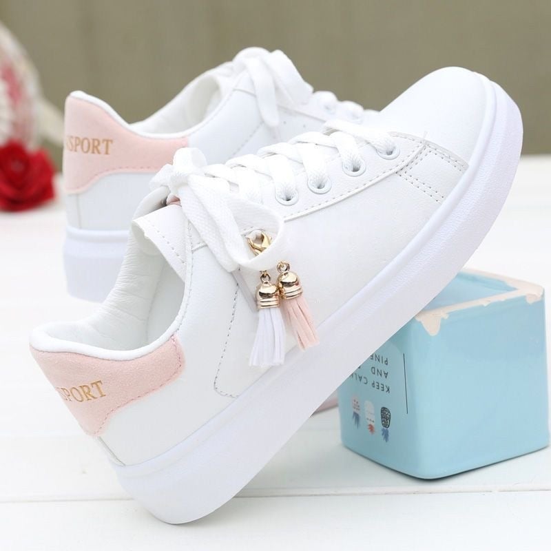 Warm Maple γυναικείες λευκές αθλητικές sneakers — λεπτές για άνοιξη και καλοκαίρι, μοντέρνες και ευέλικτες, casual street style