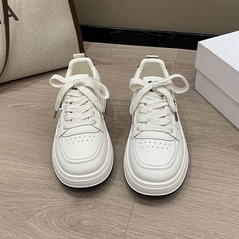 Αναπνεόμενα λευκά γυναικέρα αθλητικά παπούτσια, φθινοπωρινό μοντέλο, ευέλικτα, ελαφρά, λεπτά, casual με επίπεδη σόλα, στυλ Ins
