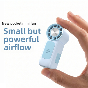 Prenosný ručný mini ventilátor s USB nabíjaním, vysokým prietokom vzduchu, 5 lopatkami, vstavanou batériou
