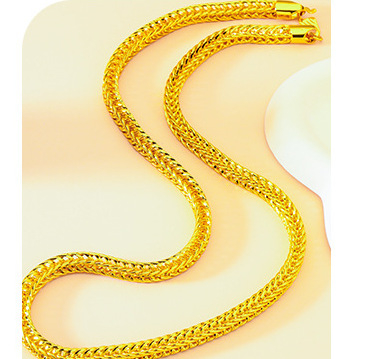 Γυναικεία Fox Tail αλυσίδα Sand Gold: κολιέ, βραχιόλι και αστράγαλος