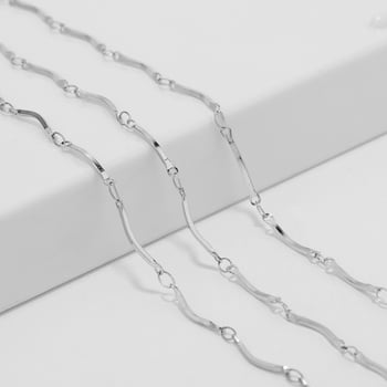 Lanț tubular curbat din oțel inoxidabil, placat prin vid cu aur 18K, pentru colier clavicular, brățară și guler de gleznă – accesorii de bijuterii