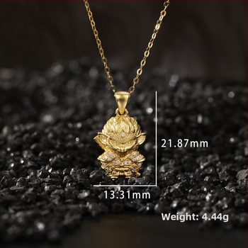 3D prívesok Sun Wukong zo striebra 925