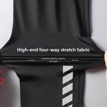 Set de alergare pentru bărbați, iarnă – top cu uscare rapidă și pantaloni lungi