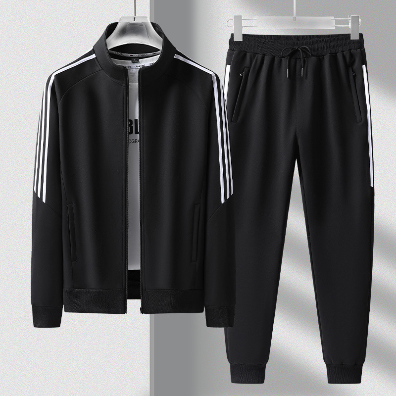 Compleu sport cu trei dungi pentru cupluri, uniformă unisex pentru școală și muncă, imprimare logo disponibilă, pentru mai multe situații