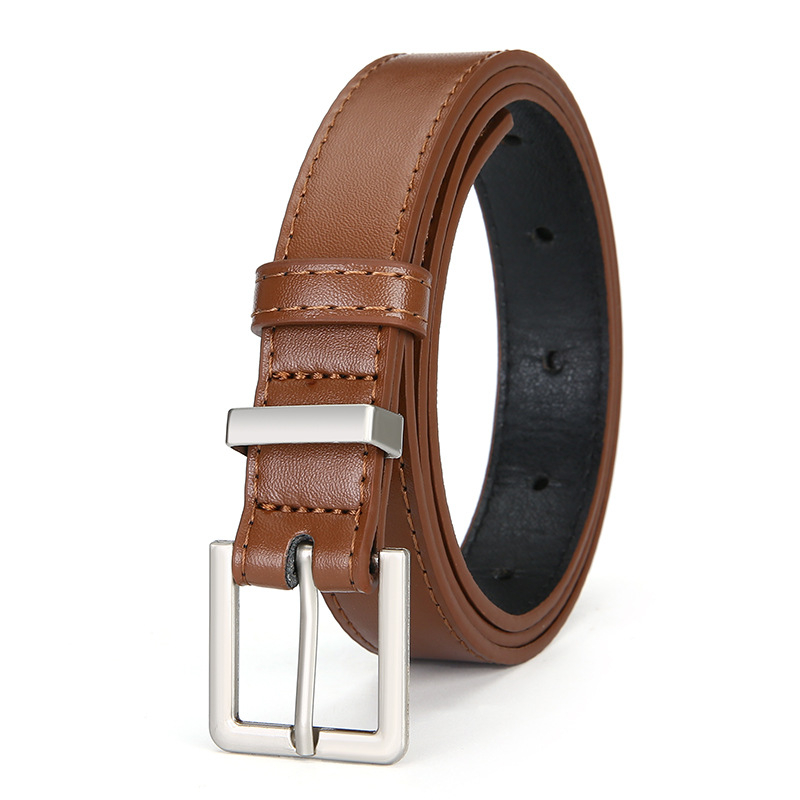 Γυναικεία ζώνη PU για τζιν με αγκράφα τύπου pin — casual, πολυχρηστική, κορεατικό στυλ