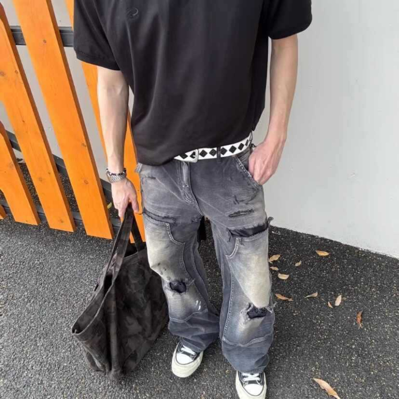 Stuy PU ζώνη με καρό μοτίβο, unisex, casual στυλ, αγκράφα με ακίδα, πλάτος 2–4 εκ.