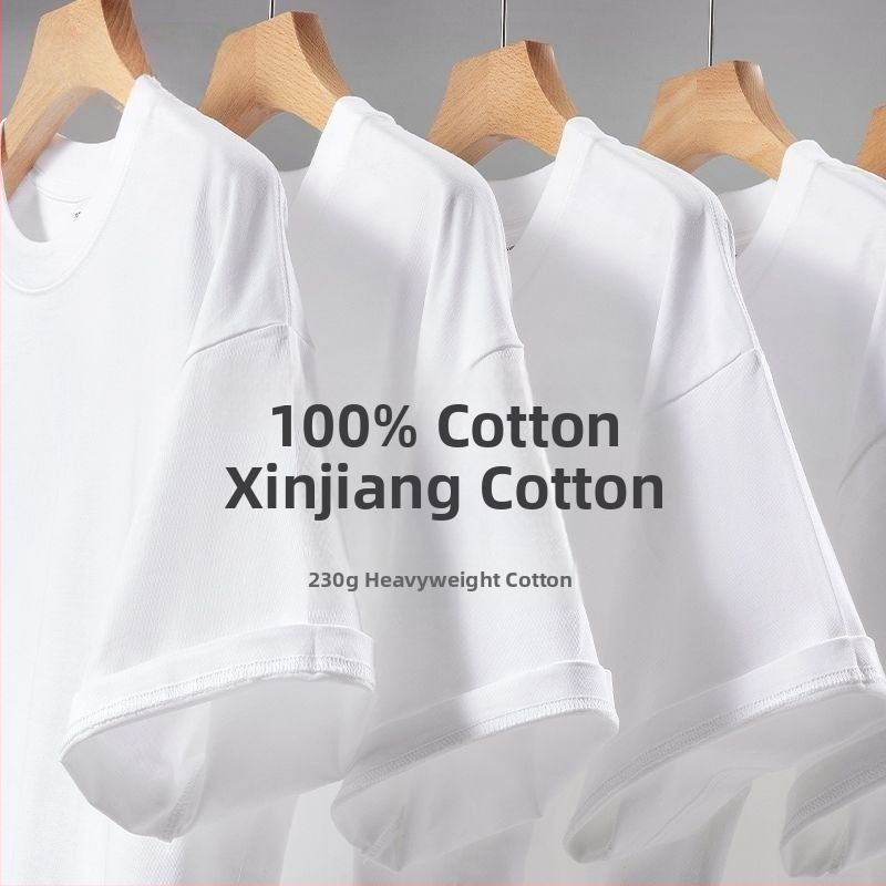 Ανδρικό T‑shirt κοντομάνικο, 100% βαμβάκι, χαλαρή γραμμή, καλοκαίρινό, στρογγυλή λαιμόκοψη, μονόχρωμο, καθημερινή χρήση