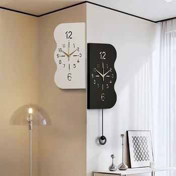 Ceas de perete dublu-față, stil modern minimalist, pentru colțul sufrageriei