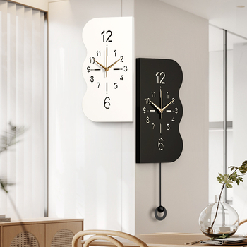 Ceas de perete dublu-față, stil modern minimalist, pentru colțul sufrageriei