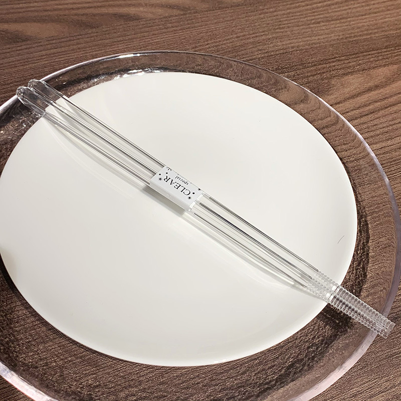Bețișoare de bucătărie din acril transparent, vârf ascuțit, antiderapante, compatibile mașină de vase, set stil pentru cuplu