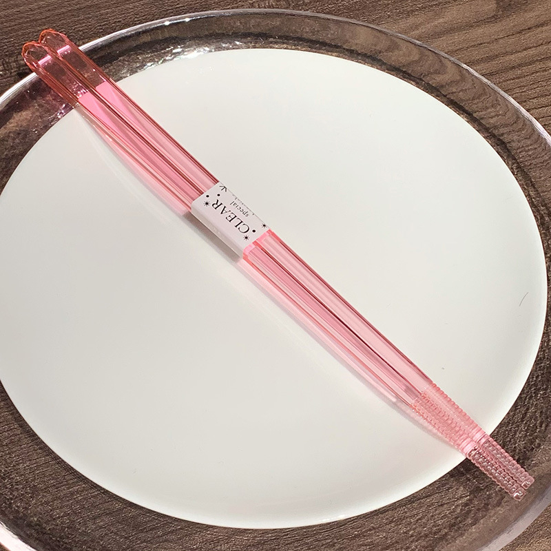 Bețișoare de bucătărie din acril transparent, vârf ascuțit, antiderapante, compatibile mașină de vase, set stil pentru cuplu