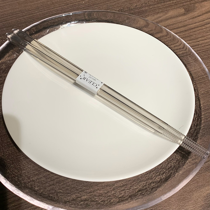 Bețișoare de bucătărie din acril transparent, vârf ascuțit, antiderapante, compatibile mașină de vase, set stil pentru cuplu
