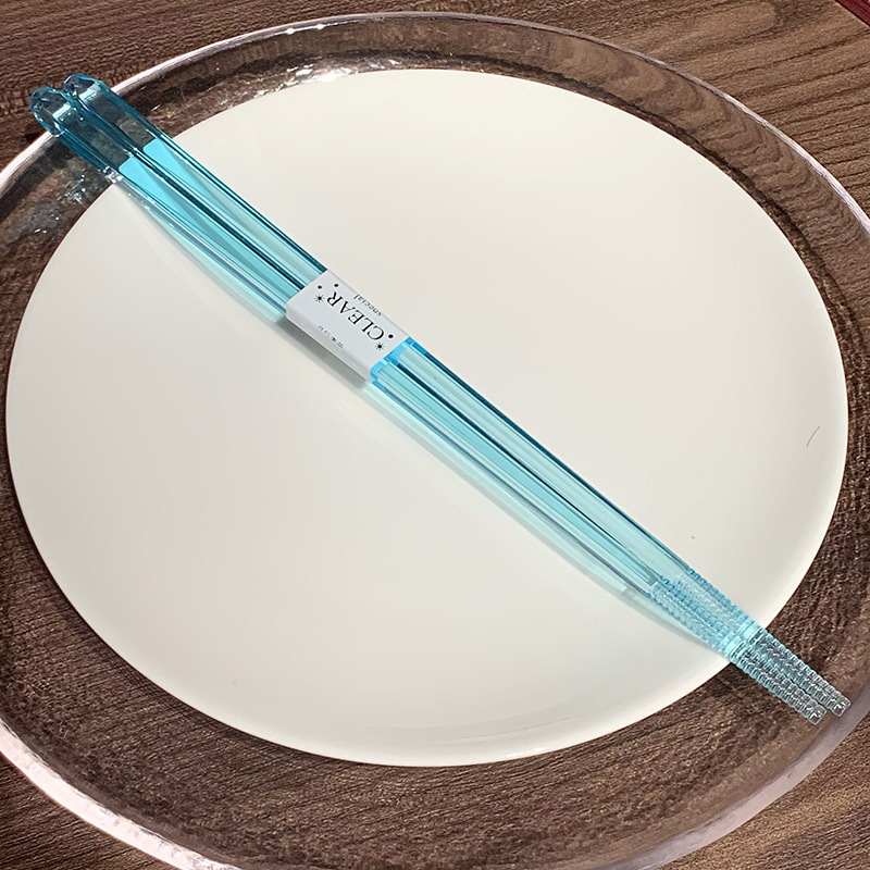 Bețișoare de bucătărie din acril transparent, vârf ascuțit, antiderapante, compatibile mașină de vase, set stil pentru cuplu