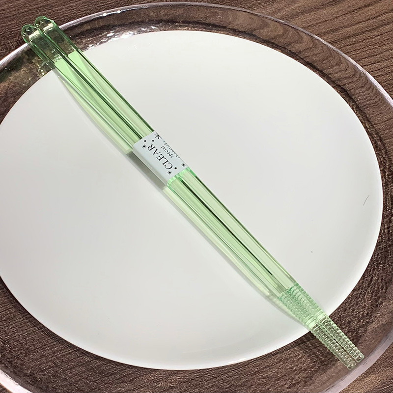 Bețișoare de bucătărie din acril transparent, vârf ascuțit, antiderapante, compatibile mașină de vase, set stil pentru cuplu