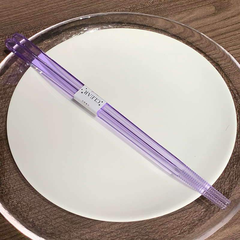 Bețișoare de bucătărie din acril transparent, vârf ascuțit, antiderapante, compatibile mașină de vase, set stil pentru cuplu