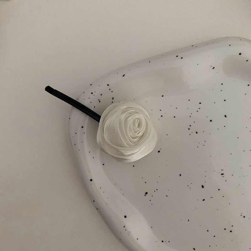 Χειροποίητο κλιπ μαλλιών με ροζ τριαντάφυλλο – για γυναίκες, κλιπ για φράντζες, πλαϊνό κλιπ, αξεσουάρ κεφαλιού