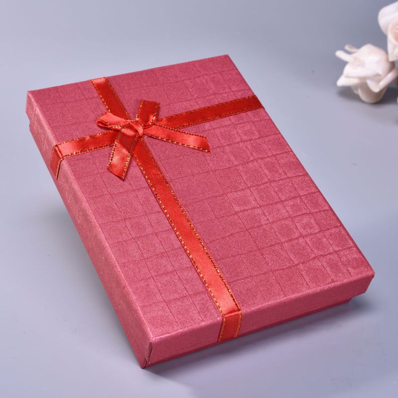 Κουτί συσκευασίας κοσμημάτων 12x16 cm με κορδέλα για κολιέ, δαχτυλίδι και σκουλαρίκια – δώρο