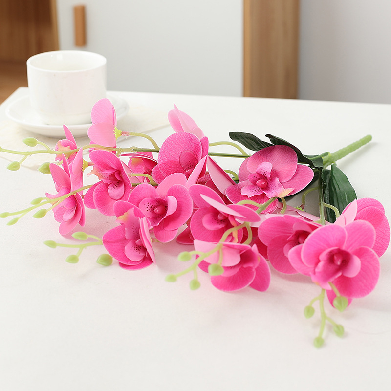 Τεχνητή ορχιδέα Phalaenopsis, πεντακλαδική διακόσμηση, διακόσμηση σπιτιού, διακόσμητικό για σαλόνι και γαμήλια διακόσμηση δαπέδου.