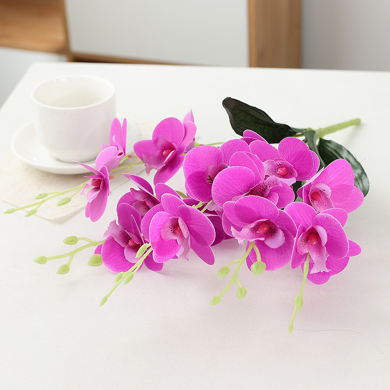 Τεχνητή ορχιδέα Phalaenopsis, πεντακλαδική διακόσμηση, διακόσμηση σπιτιού, διακόσμητικό για σαλόνι και γαμήλια διακόσμηση δαπέδου.