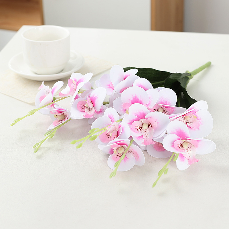 Τεχνητή ορχιδέα Phalaenopsis, πεντακλαδική διακόσμηση, διακόσμηση σπιτιού, διακόσμητικό για σαλόνι και γαμήλια διακόσμηση δαπέδου.