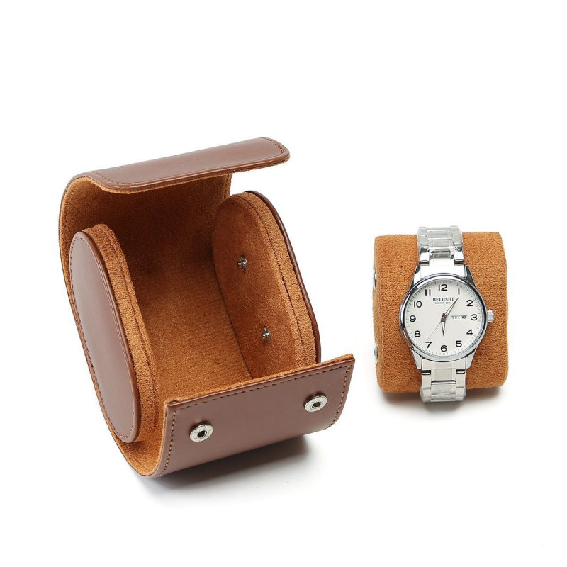 Κορυφαία δερμάτινη θήκη αποθήκευσης ρολογιών για μηχανικά ρολόγια, προστασία από σκόνη, θήκη με 1, 2 ή 3 θέσεις, σε απόθεμα