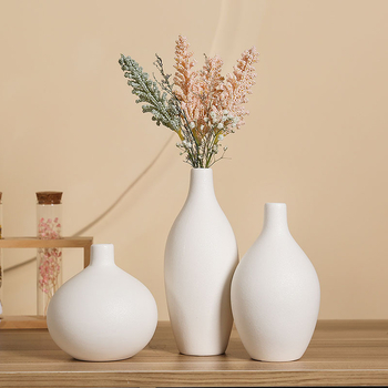 Jane Ermei Ceramics άσπρο πορσελάνινο βάζο διακοσμητικό για κομψή οικιακή διακόσμηση