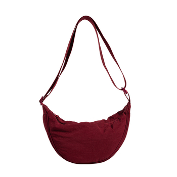 Νάιλον τσάντα crossbody σε στυλ dumpling, κορεατικό στυλ, μονόχρωμη, μεγάλη χωρητικότητα, καθημερινή χρήση