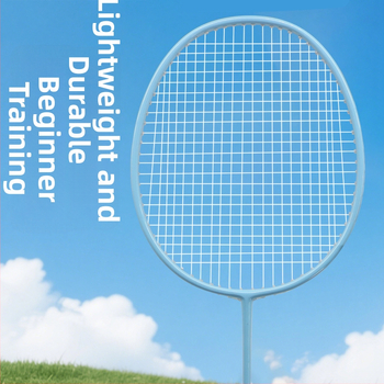 Badmintonová raketa, ultraľahký karbónový jednodielny rám, 4U, veľký sweet spot, svetločerešňovo ružová a jasne nebesky modrá, prispôsobenie loga