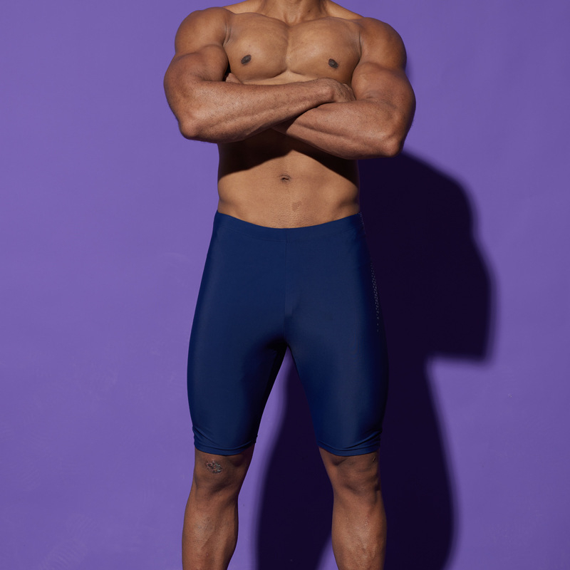 Férfi térd alatti úszónadrág nylonból, gyorsan száradó, boxer briefs stílusban