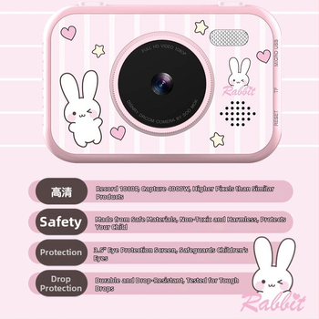3,5-palcový mini digitálny fotoaparát s veľkou obrazovkou, prispôsobený pre študentov, duálny fotoaparát na fotografie a videá