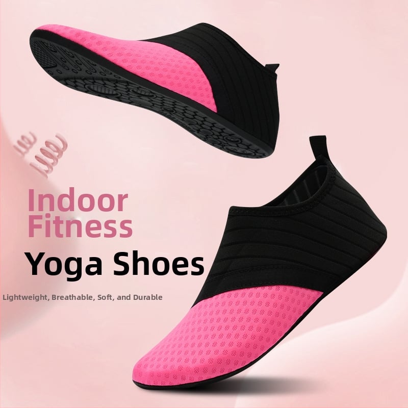 Vnútorná fitness obuv s mäkkou podrážkou a akupresúrnou podložkou, protišmykové tréningové tenisky na aerobik, tanec, beh a podlahovú jogu