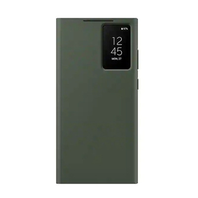 Husă Samsung Galaxy S23 Ultra cu slot pentru card, fereastră inteligentă, protecție completă – Sleep Chip 23