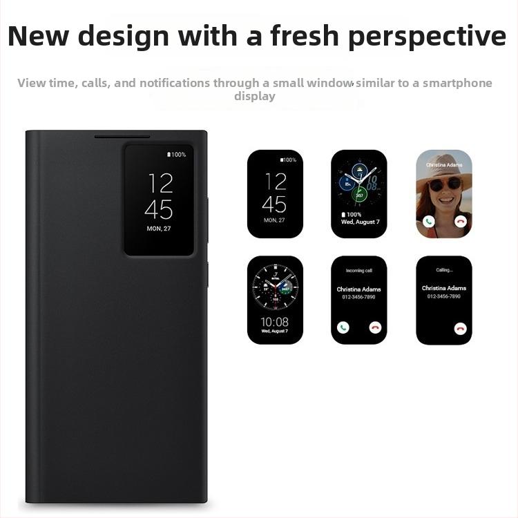 Inteligentné okienko s priehradkou na kartu pre Samsung Galaxy S23 Ultra s plným krytím – Sleep Chip 23