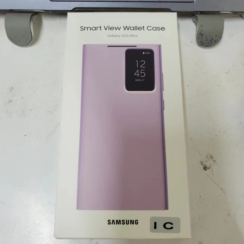 Husă Samsung Galaxy S23 Ultra cu slot pentru card, fereastră inteligentă, protecție completă – Sleep Chip 23