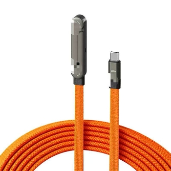 240W USB-C kabel za podatke sa stalkom, kompatibilan s Apple iPad modeli 15/16/17 i Huawei tabletima, brzo punjenje