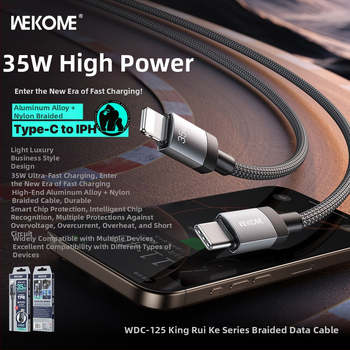 Wekome 65W brzo punjenje, pleteni USB-C kabel s zaštitom pametnog čipa za Apple i Huawei uređaje