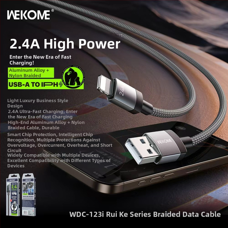 Opletený kábel Wekome 65W USB-C s inteligentnou ochranou čipu pre zariadenia Apple a Huawei