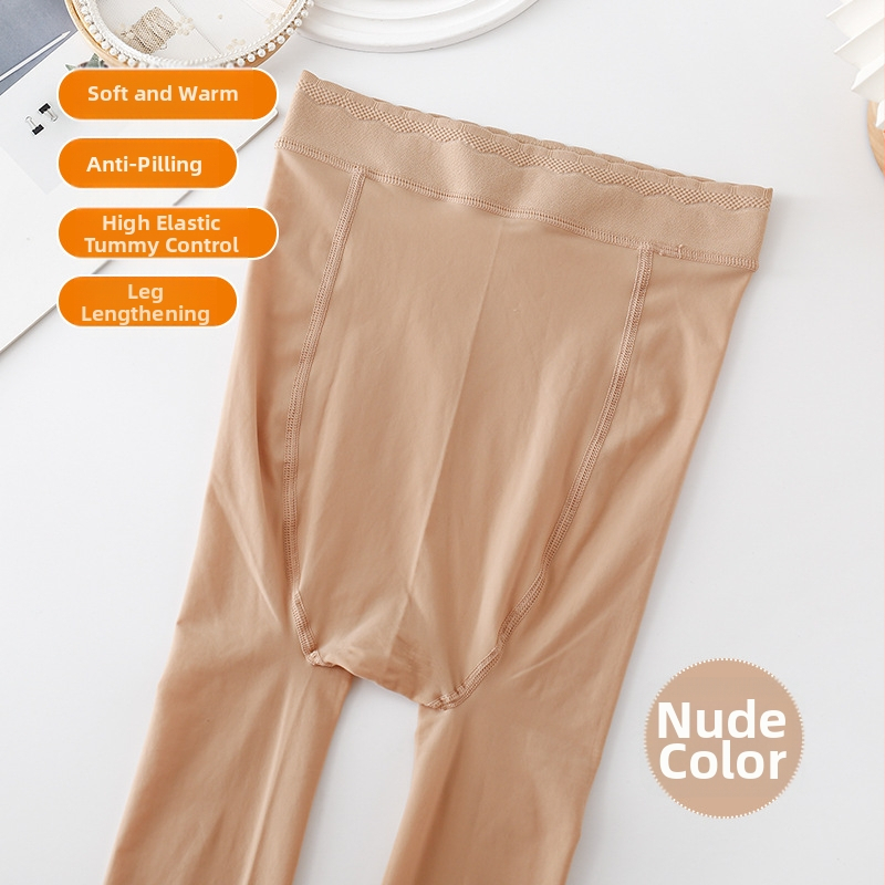 Tělové pančuchy s vysokým pásom na jar a jeseň, stredne nepriehľadný nylon s tvarovaním zadku