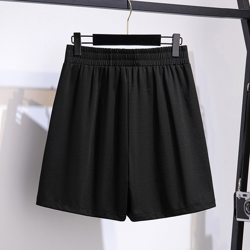 Plus-Size Καλοκαιρινό Κορεατικό Στυλ, Υψηλή Μέση Σορτς για Σμίλιγκ και Φαρδιά Παντελόνια με Ευρύ Κάτω Άκρο, Κωδ. 5387