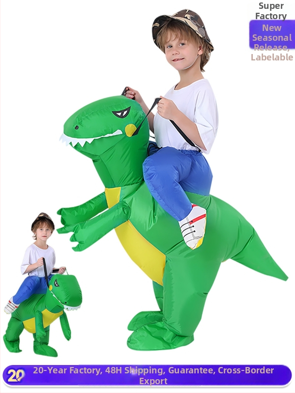 Φουσκωτό κοστούμι δεινοσαύρου Jurassic για παιδιά – ενδυματολογική παράσταση για την Ημέρα του Παιδιού, παράσταση σε νηπιαγωγείο