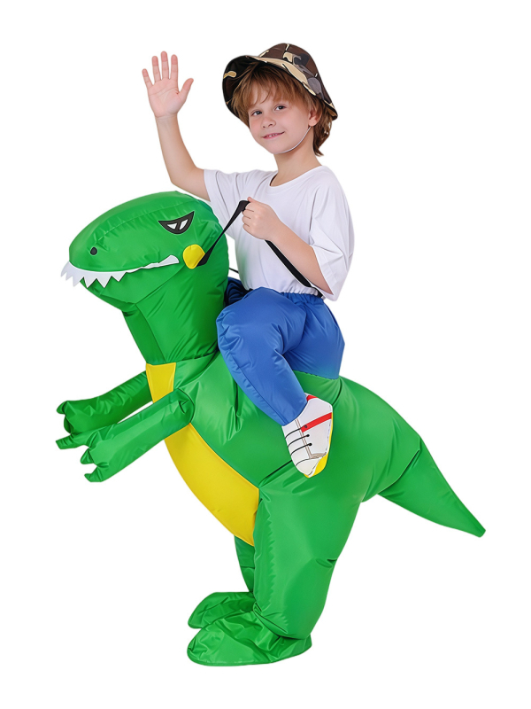 Φουσκωτό κοστούμι δεινοσαύρου Jurassic για παιδιά – ενδυματολογική παράσταση για την Ημέρα του Παιδιού, παράσταση σε νηπιαγωγείο