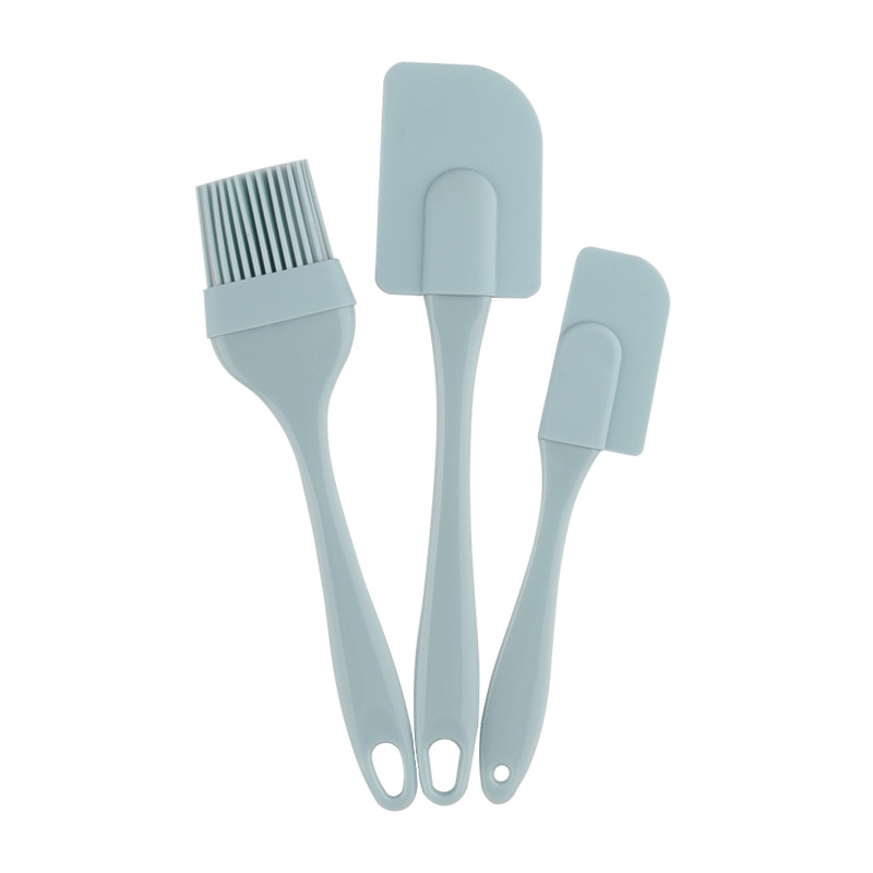 Három darabos szilikon spatula készlet, magas hőmérsékletnek ellenálló sütéshez, szilikon ecset, élelmiszer-minőség, egy darabos szilikon spatula